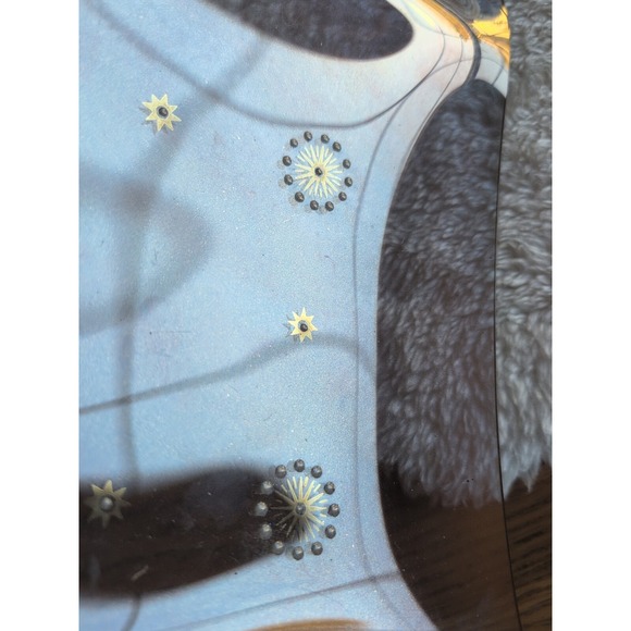 15" Square MCM Glama Glass Atomic Starburst 3 Divisions EUC - Picture 4 of 6